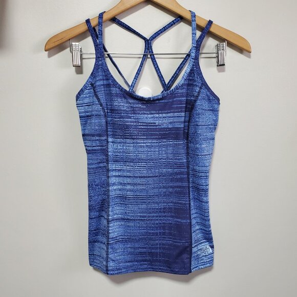 THE NORTH FACE Empower Tank Strappy Back Pullover Stretch Blue Women's Small - Picture 2 of 14